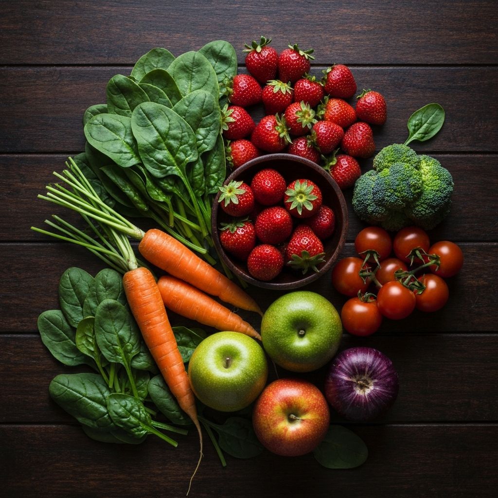Fresh fruits and vegetables